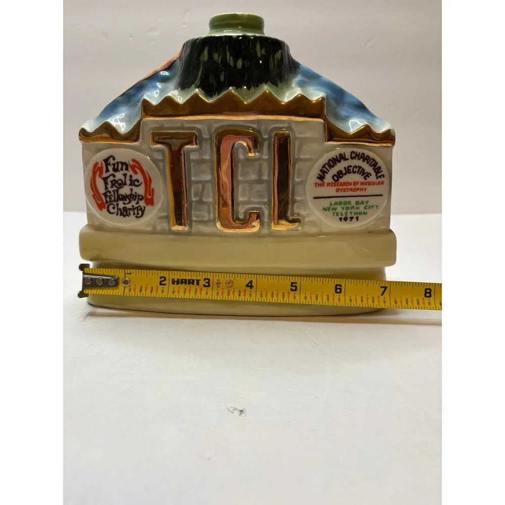 Vintage Jim Beam 1971 Tall Cedars of Lebanon Regal China Bourbon Empty Decanter